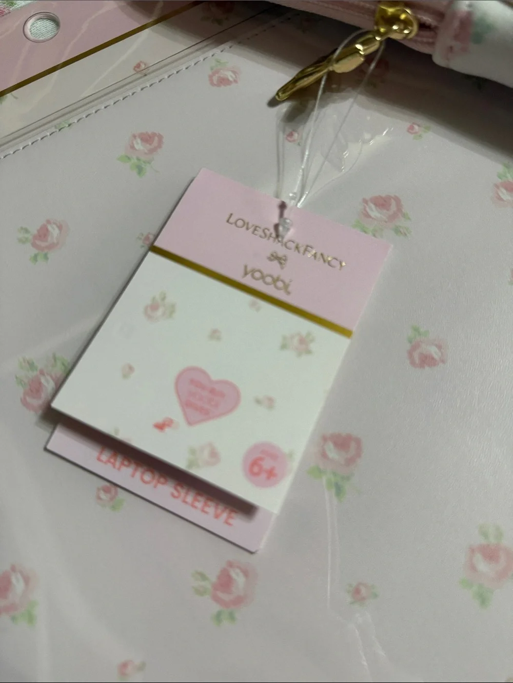 NWT LoveShackFancy x Target Pink Rose Tech Set Laptop, Organizer & Mousepad